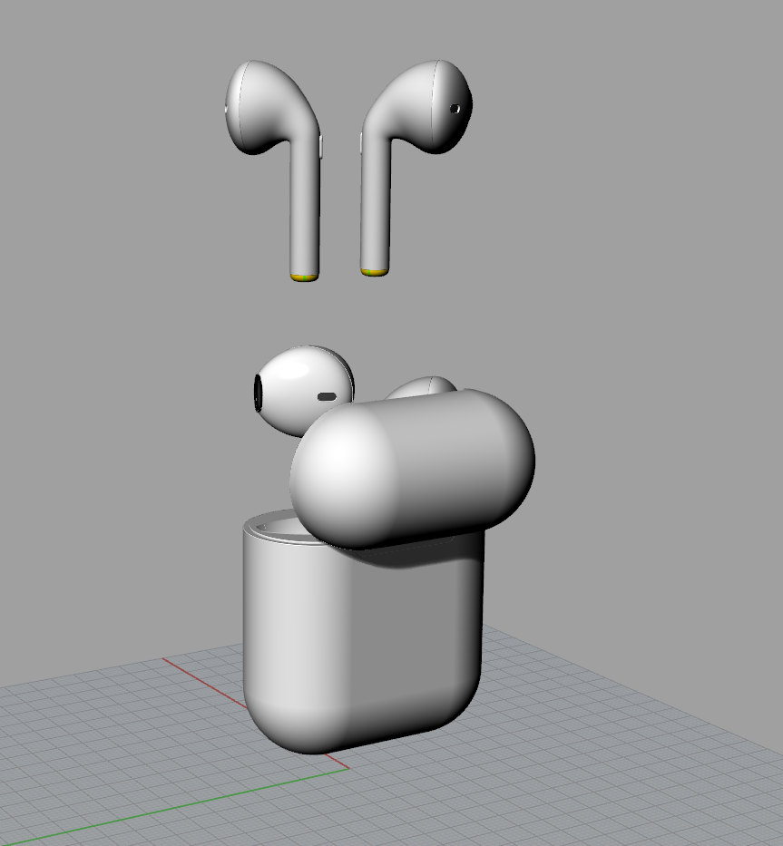 AirPods-3蓝牙耳机rhino犀牛模型素材3dm格式 - 由甫网-由甫网