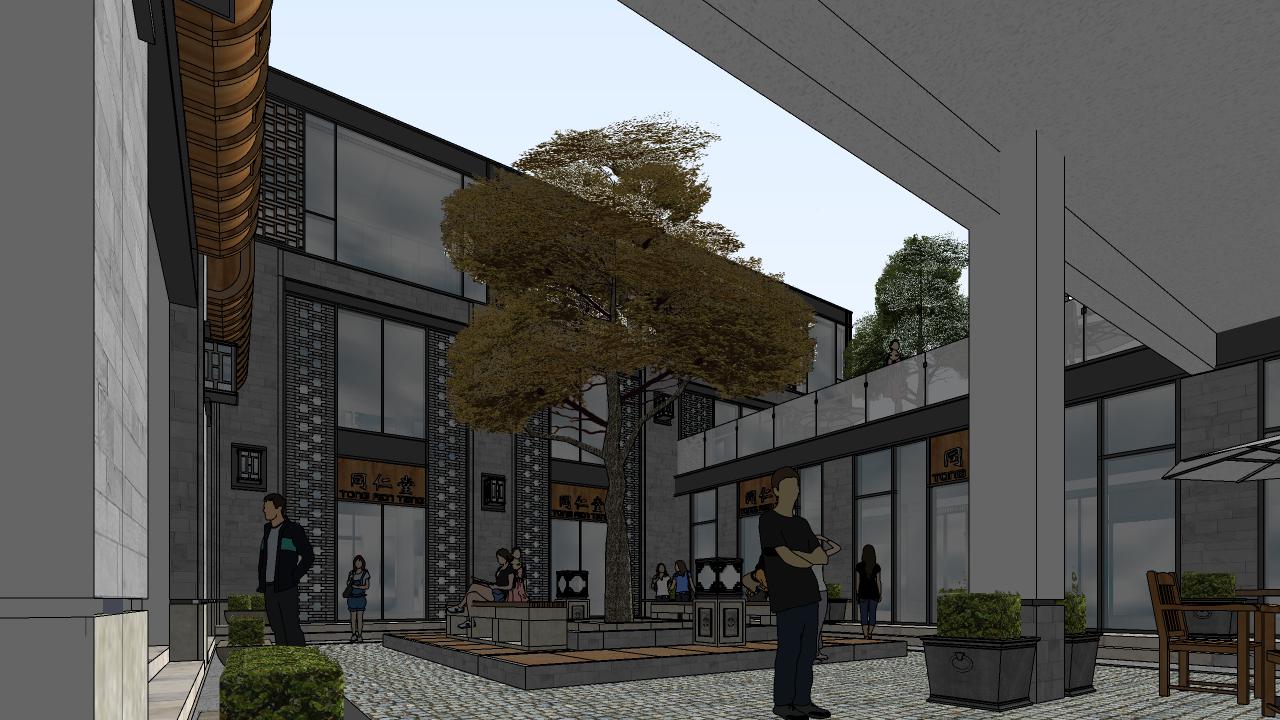 图片[55]-民族古商业街（徽派仿古）旧街道建筑改造方案模型 - 由甫网-由甫网