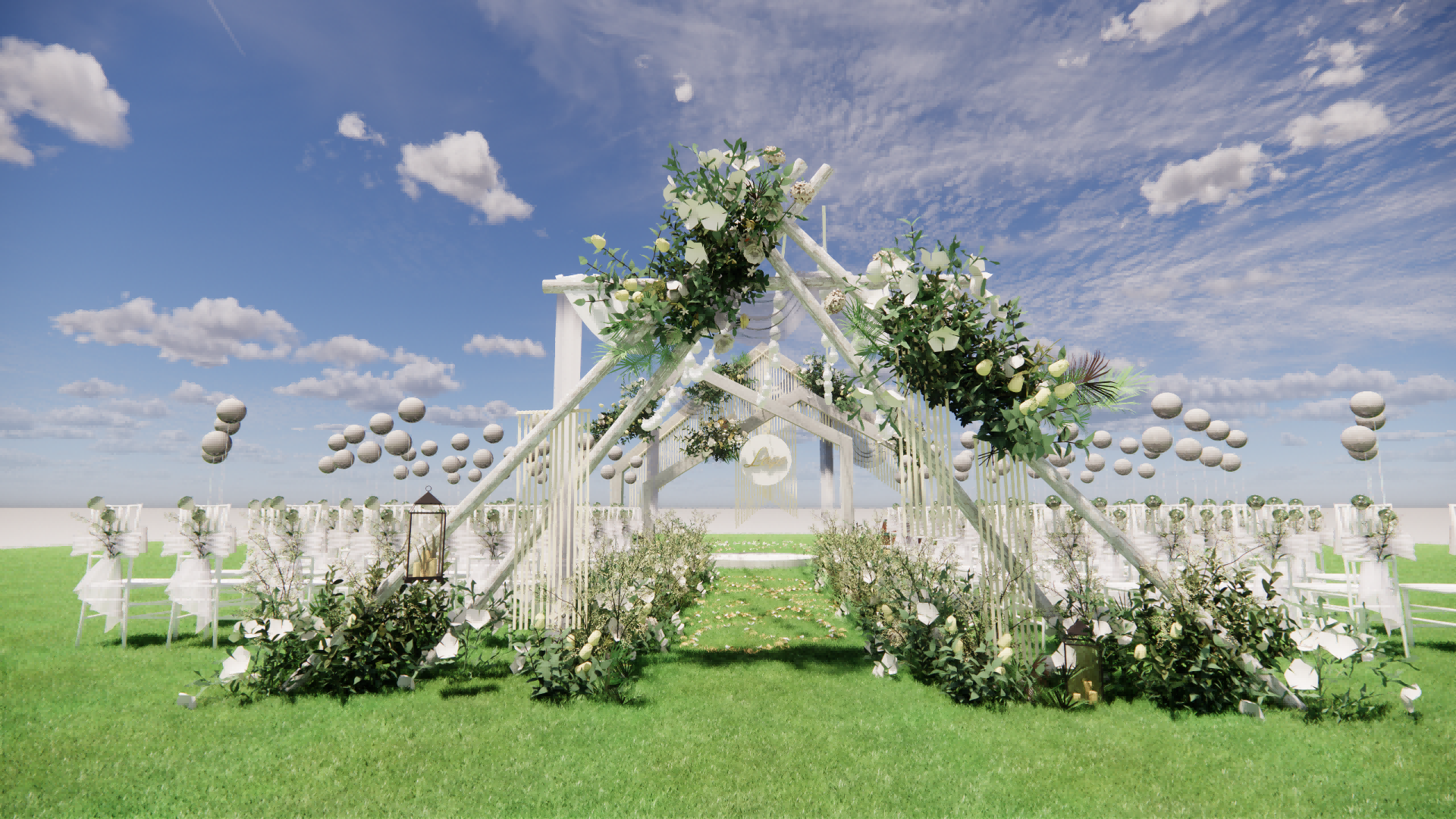 户外婚庆婚礼草坪001-由甫网