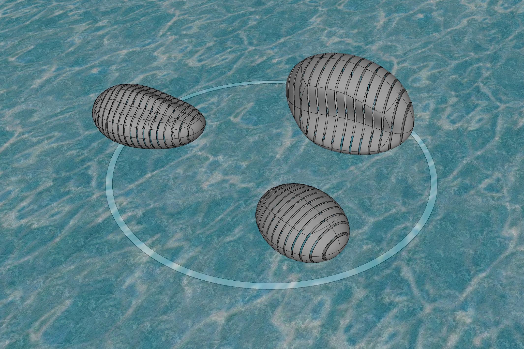 现代雕塑 不锈钢卵石雕塑 不锈钢水景雕塑草图大师SU模型-由甫网