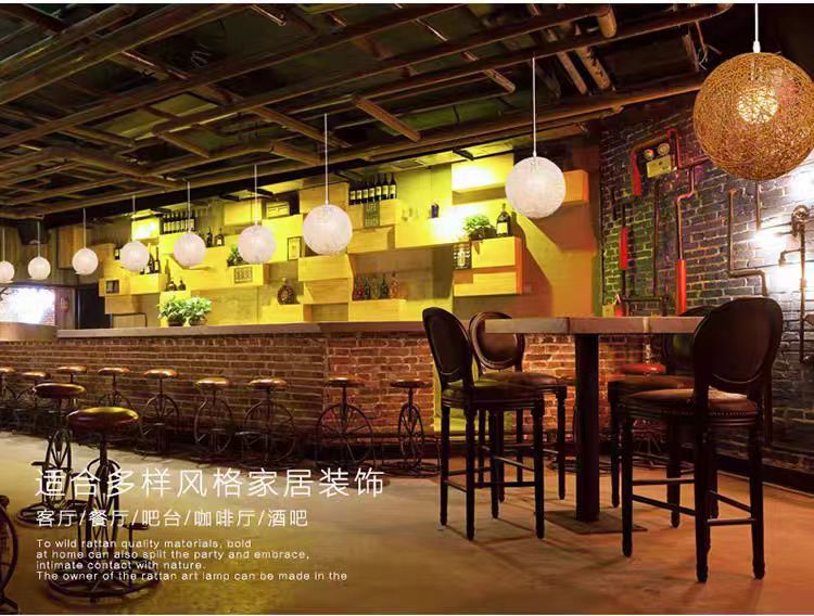 图片[8]-麻球吊灯藤艺圆球编织灯具现代简约服装店个性创意网红鸟巢餐厅灯 - 由甫网-由甫网