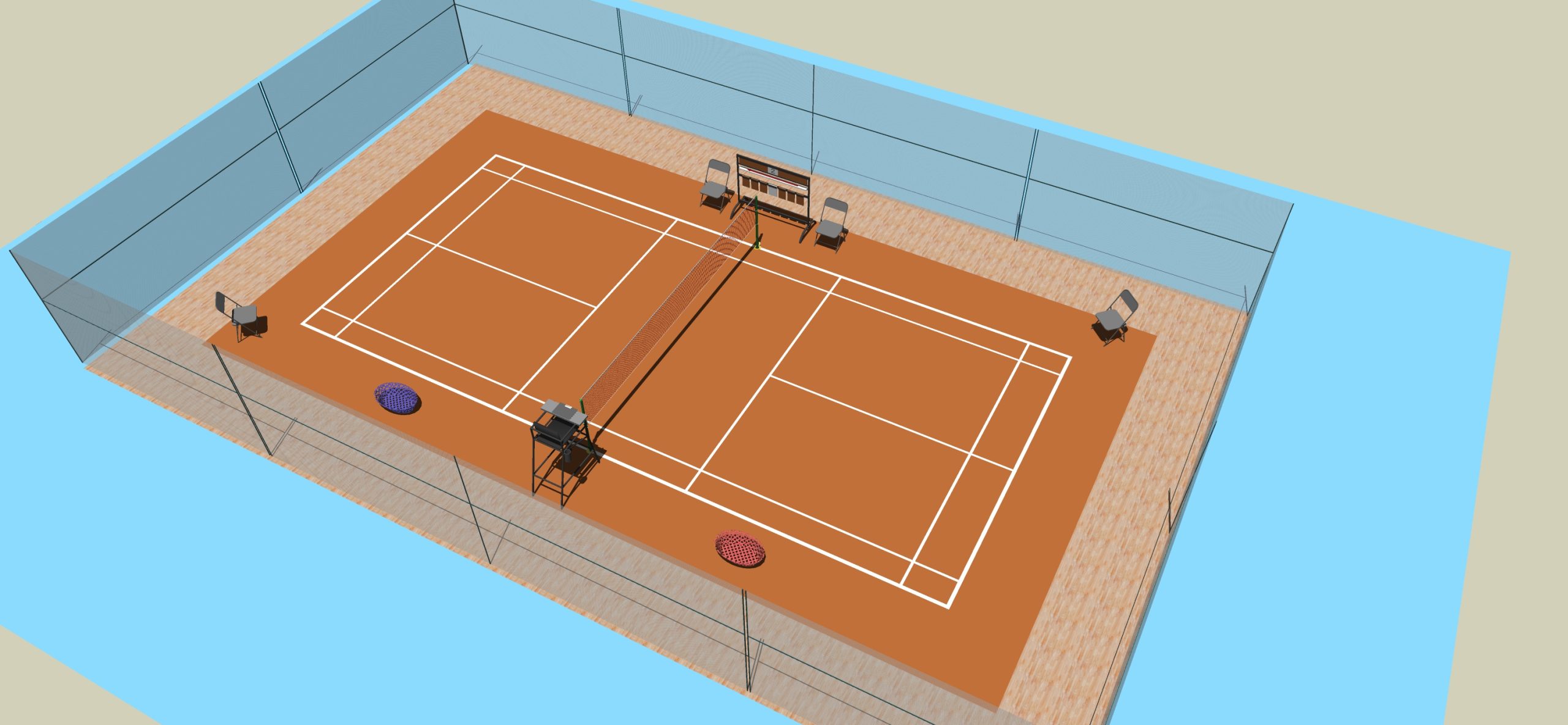 排球场su模型-由甫网