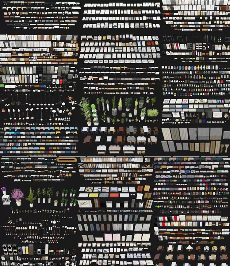 图片[6]-9000+blender家具室内家居用品床沙发桌椅壁画资产预设库模型合集 - 由甫网-由甫网