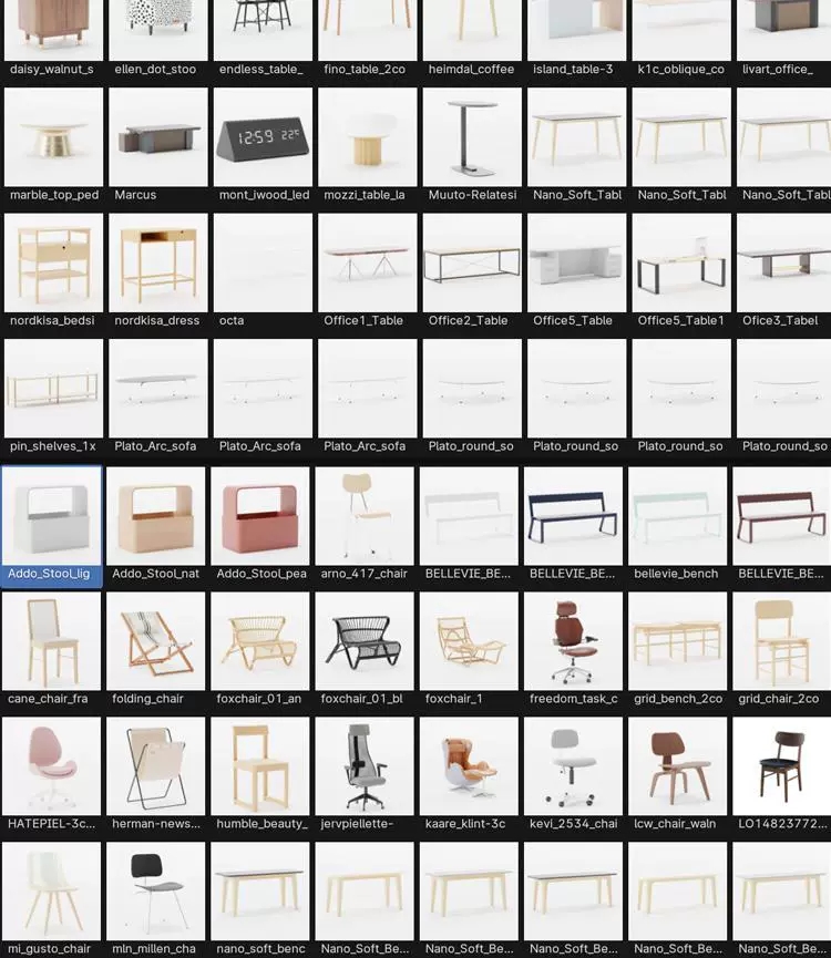 图片[14]-9000+blender家具室内家居用品床沙发桌椅壁画资产预设库模型合集 - 由甫网-由甫网