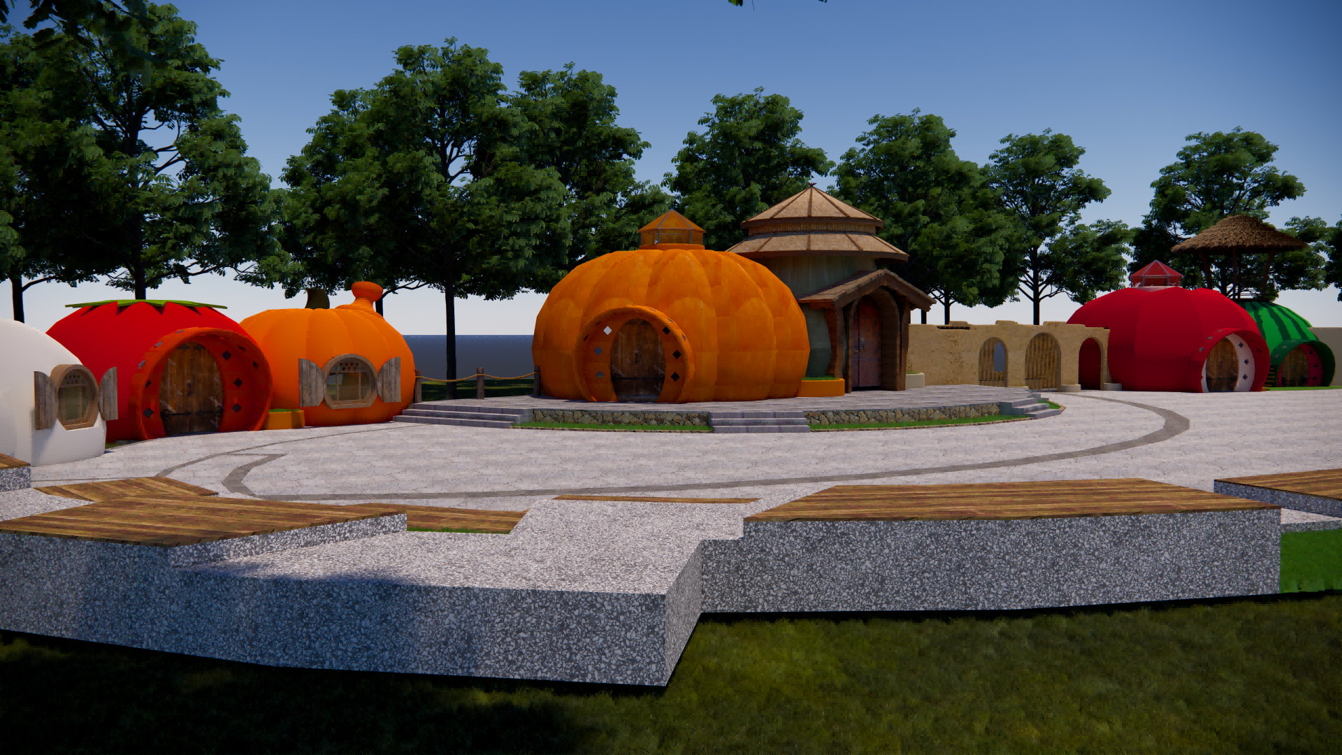 现代儿童水果主题乐园 百果乐园 田园水果乐园-由甫网