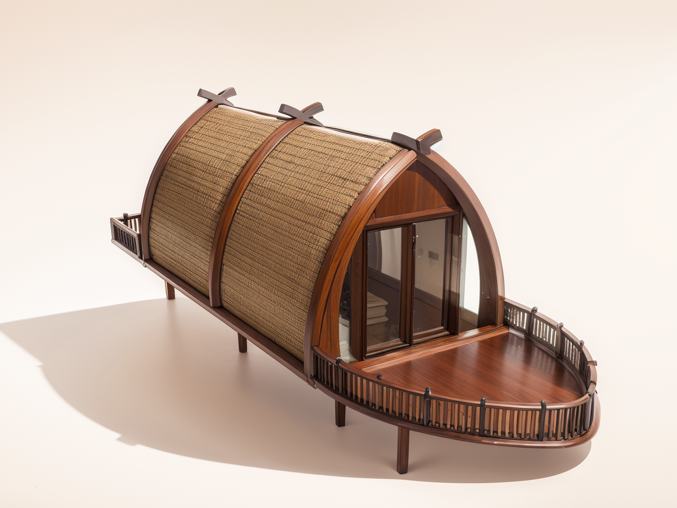 船造型包厢民宿SU模型-由甫网