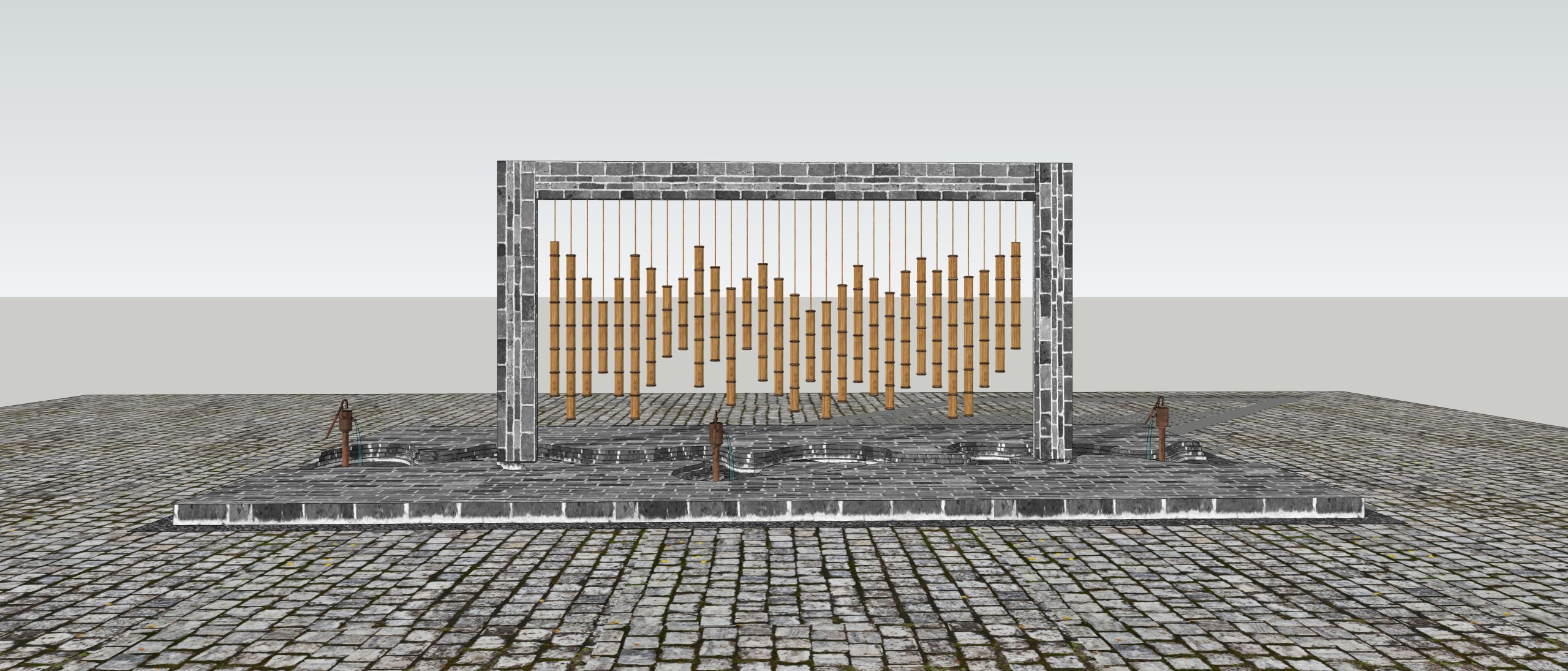 水景墙SU模型-由甫网