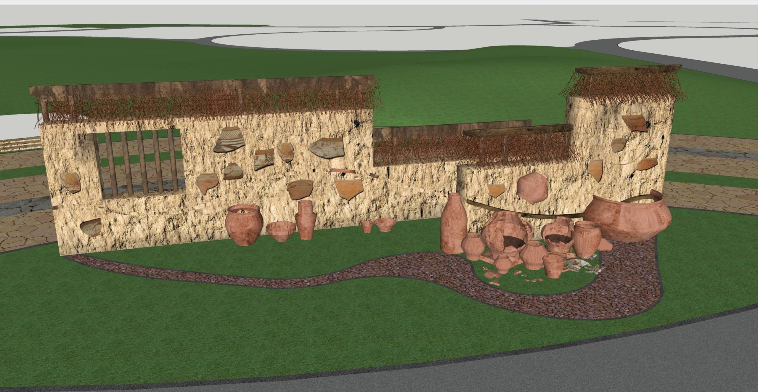 现代陶瓷文化景墙_陶器-由甫网