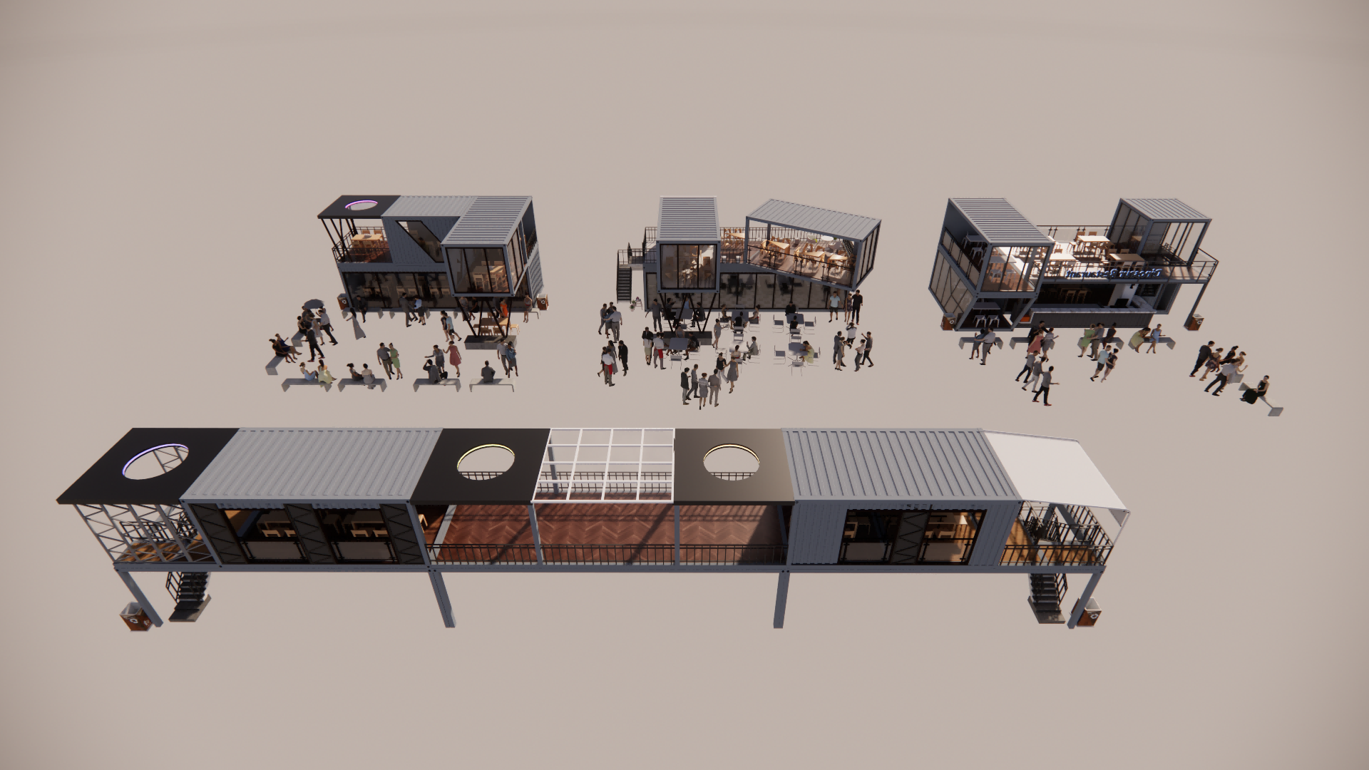 现代其他店铺_集装箱_商业街_商业集装箱-由甫网