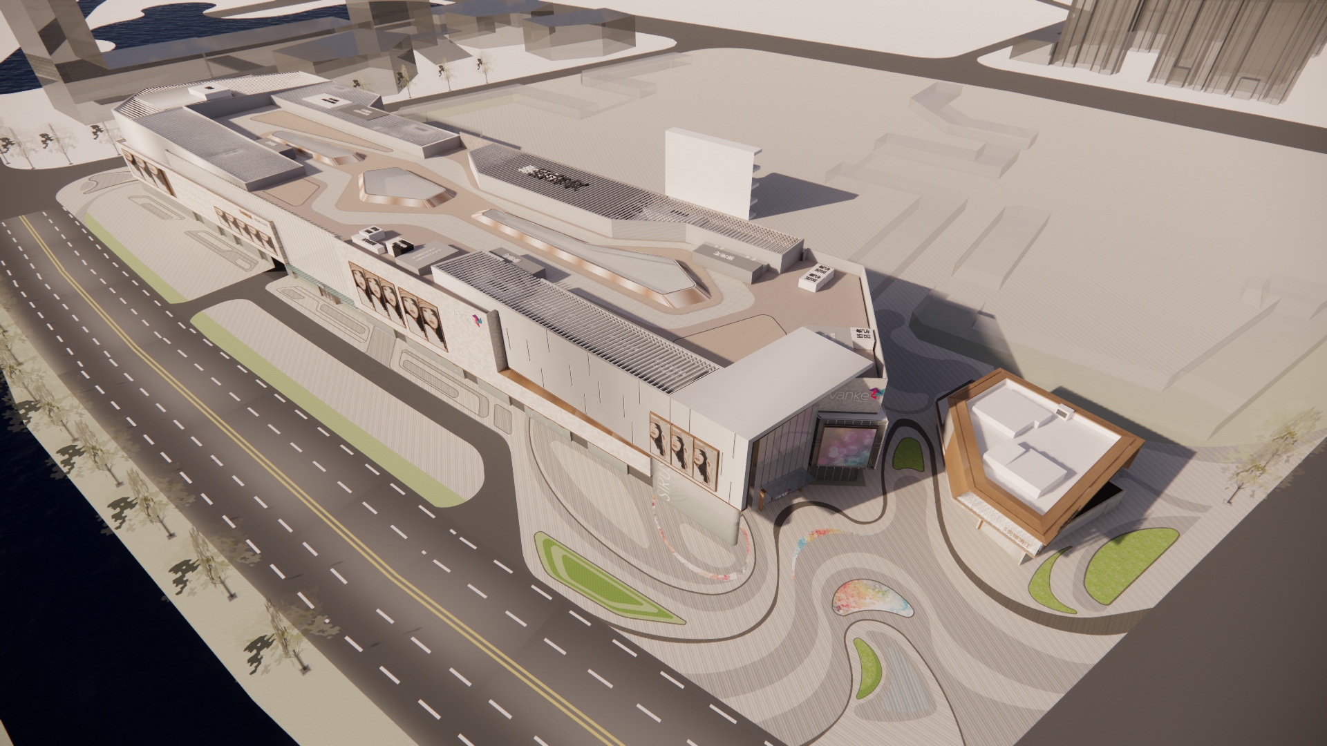 现代商业综合体SU模型-由甫网