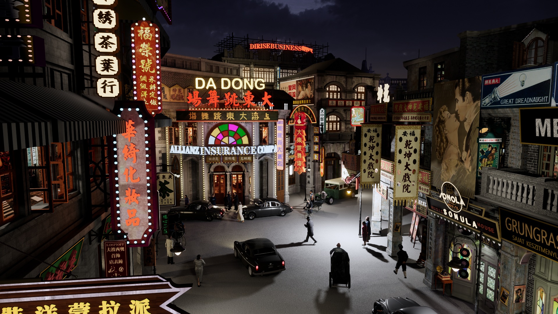 图片[2]-复古商业街_民国街道_民国_街道场景SU模型 - 由甫网-由甫网